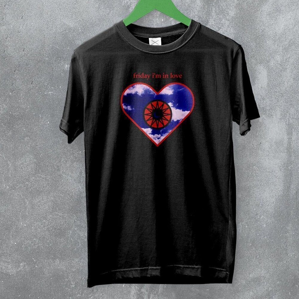 The Cure Friday Im In Love Post-Punk Band Music Graphic Art T-Shirt .